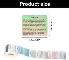 img 3 attached to 🕯️ 600PCS Candle Warning Labels, Shellvcase Candle Stickers - Waterproof Candle Jar Container Stickers - Candle Safety Decals for Wax Melt Molds - 1.8 x 1.5 Inch (Rainbow)