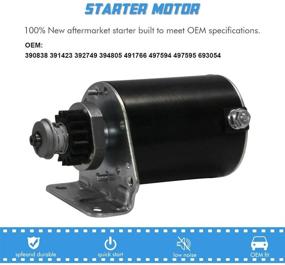 img 3 attached to 🔌 High-Performance Starter Motor Replacement for Briggs & Stratton 1972-2002 7HP-18HP Engines - Model Numbers: 390838, 391423, 392749, 394805, 491766, 497594, 497595, 693054