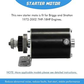 img 1 attached to 🔌 High-Performance Starter Motor Replacement for Briggs & Stratton 1972-2002 7HP-18HP Engines - Model Numbers: 390838, 391423, 392749, 394805, 491766, 497594, 497595, 693054