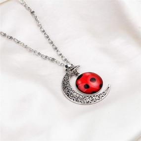 img 3 attached to 🐞 Ladybug Jewelry Set - WSNANG Lucky Ladybug Bracelet, Necklace, and Studs for Women and Girls - Perfect Gift for Ladybug and Insect Lovers - Wishful and Lucky Gift