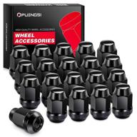 🔩 20pcs black lug nuts 12x1.5 - closed end bulge acorn lug nuts - 3/4" hex - compatible for ford fusion (2009-2019), ford escape (2009-2019), ford focus (2012-2019) logo