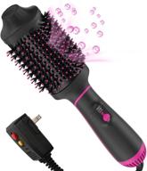 💁 1000w hot air brush with de-scalding & frizz-free feature - lightweight, alci plug, temp control - 4 in 1 hair styler and volumizer for women - noise-reducing, salon ion technology logo