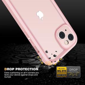 img 2 attached to Diaclara Designed for iPhone 13 Case: Full Body Rugged Protection with Touch Sensitive Anti-Scratch Screen Protector - Pearl Pink, 6.1-inch