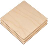 🖼️ high-quality baltic birch plywood (3-pack), 6mm 1/4" x 12 x 12 - b/bb grade: ideal for arts, crafts, school & diy projects, drawing, painting, engraving, burning, laser, and more logo