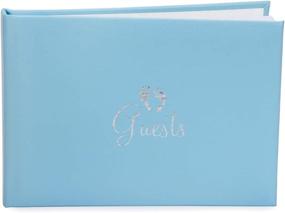 img 3 attached to 📔 Darice 8.5-Inch-by-6-Inch Baby Blue Guest Book: Elegant keepsake for special occasions