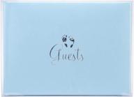 📔 darice 8.5-inch-by-6-inch baby blue guest book: elegant keepsake for special occasions logo
