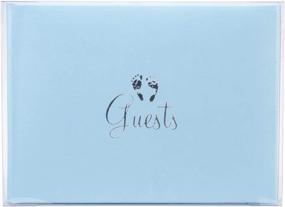 img 4 attached to 📔 Darice 8.5-Inch-by-6-Inch Baby Blue Guest Book: Elegant keepsake for special occasions