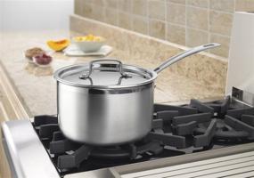img 1 attached to Cuisinart MCP194-20N MultiClad Pro Stainless Steel 4-Quart Saucepan with Lid - Top Pick for Kitchen Cookware