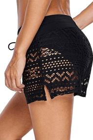 img 1 attached to 🩳 Hollow Women's Bottom Beach Shorts in Swimsuits & Cover Ups - Women's Clothing