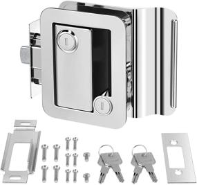 img 4 attached to 🔒 Kohree RV Trailer Camper Entry Door Lock Handle: Polar Chrome Replacement with Deadbolt - Secure Zinc Alloy Security Kit for Camper, Travel, Horse Trailer, Cargo Hauler