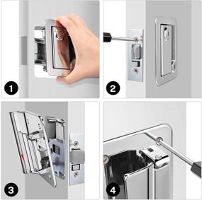 img 1 attached to 🔒 Kohree RV Trailer Camper Entry Door Lock Handle: Polar Chrome Replacement with Deadbolt - Secure Zinc Alloy Security Kit for Camper, Travel, Horse Trailer, Cargo Hauler