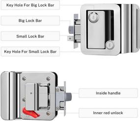 img 3 attached to 🔒 Kohree RV Trailer Camper Entry Door Lock Handle: Polar Chrome Replacement with Deadbolt - Secure Zinc Alloy Security Kit for Camper, Travel, Horse Trailer, Cargo Hauler