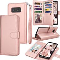 tekcoo compatible for galaxy note 8 wallet case/samsung galaxy note 8 pu leather case logo