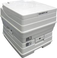🚽 24 liter white visa potty by dock edge - advanced sanitation equipment logo