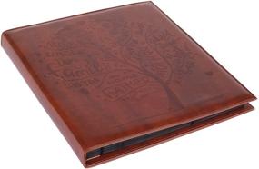 img 3 attached to 🌳 Red Co. Brown Faux Leather Family Photo Album - Holds 500 4x6 Photographs with Embossed Tree Design