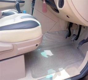 img 1 attached to 🚗 Zento Deals 4-Piece Clear Premium Quality Universal Fit Vinyl Heavy Duty Rubber Vehicle Floor Mats: Ultimate Protection for Your Car's Flooring