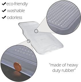 img 2 attached to 🚗 Zento Deals 4-Piece Clear Premium Quality Universal Fit Vinyl Heavy Duty Rubber Vehicle Floor Mats: Ultimate Protection for Your Car's Flooring