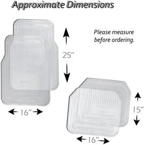 img 3 attached to 🚗 Zento Deals 4-Piece Clear Premium Quality Universal Fit Vinyl Heavy Duty Rubber Vehicle Floor Mats: Ultimate Protection for Your Car's Flooring