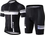 🚴 inbike men's cycling jersey set with bib short sleeve bike shirt and 3d padded logo