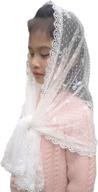 👧 girls' first communion rectangle headcovering veils for church chapel - enhancing seo logo