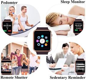 img 1 attached to SmartWatch Pedometer Compatible Bluetooth Sweatproof