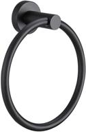 🔲 pynsseu matte black towel ring: stylish, heavy duty storage solution for bathroom and kitchen - 1 pack, wall mount, stainless steel logo