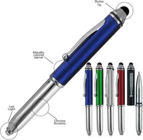img 2 attached to SyPen Stylus Pen for Touchscreen Devices, Tablets, iPads, iPhones, Multi-Function 💡 Capacitive Pen with LED Flashlight, Ballpoint Ink Pen, 3-in-1 Pen, Multi-Pack of 10
