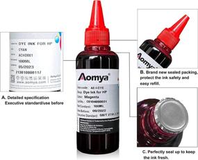 img 3 attached to Aomya 5X100Ml Ink Refill Kit For HP 61 60 62 63 950 951 564 920 901 Inkjet Printer Cartridges Refillable Cartridge CIS CISS System (2 Black