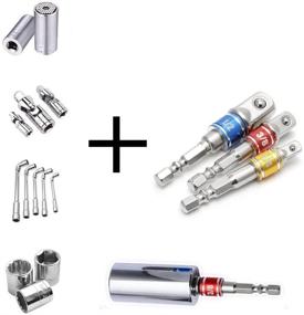 img 3 attached to 🔧 Impact Grade Socket Adapter/Extension Set: Transform Power Drill into High Speed Nut Driver, 3Pcs 1/4", 3/8", 1/2" Hex Shank Bit Square Power Drill Cordless Impact Sockets Bit Set with Color-Coded Ring