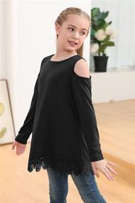 img 2 attached to GORLYA Summer Shoulder T Shirt GOR1068 Girls' Clothing