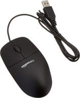 🖱️ 1-pack black usb wired computer mouse - amazon basics 3-button mouse logo