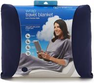 travelrest 4-in-1 premier class travel blanket with zipped pocket - soft & luxurious - versatile use as lumbar support or neck pillow (includes stuff sack) logo