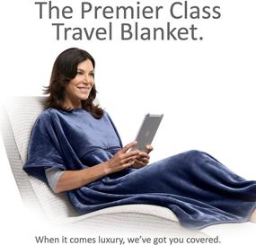 img 3 attached to TRAVELREST 4-in-1 Premier Class Travel Blanket with Zipped Pocket - Soft & Luxurious - Versatile Use As Lumbar Support or Neck Pillow (Includes Stuff Sack)