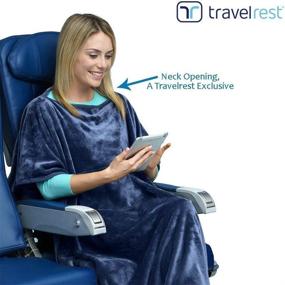 img 2 attached to TRAVELREST 4-in-1 Premier Class Travel Blanket with Zipped Pocket - Soft & Luxurious - Versatile Use As Lumbar Support or Neck Pillow (Includes Stuff Sack)