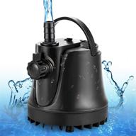 🐠 aqqa 265-800 gph submersible aquarium water pump with adjustable switch | water removal and drainage sump cleaning pump | 2 nozzles for pond, fish tanks, hydroponics, backyard | 60w 800gph logo