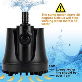 img 2 attached to 🐠 AQQA 265-800 GPH Submersible Aquarium Water Pump with Adjustable Switch | Water Removal and Drainage Sump Cleaning Pump | 2 Nozzles for Pond, Fish Tanks, Hydroponics, Backyard | 60W 800GPH