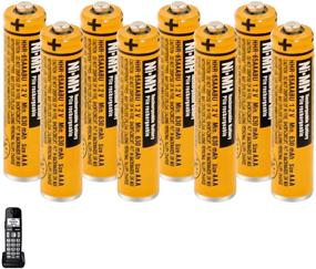 img 4 attached to 🔋 Pack of 8 AAA Rechargeable Batteries for Panasonic HHR-65AAABU - 1.2V Replacement Battery