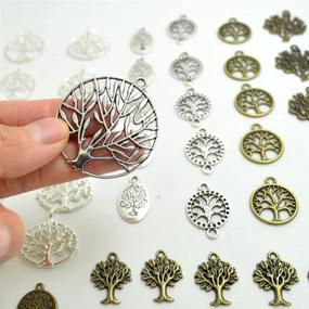 img 1 attached to 🌳 BronaGrand Set of 50 Tree of Life Alloy Charms Pendants for Bracelet and Necklace Crafting