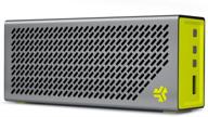 jlab crasher-slvylw-box audio crasher loud portable bluetooth stereo speaker with 18 hour battery - sport yellow/gray logo