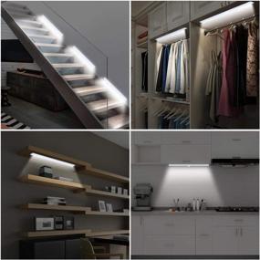 img 3 attached to 🔦 Versatile and Convenient: Dimmable, Wireless 60 LED Closet Light with Motion Sensor for Kitchen, Wardrobe, Pantry, Stairs, Bedroom, Basement, Hallway - Battery Powered!