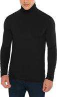 👔 derminpro men's slim fit soft turtleneck: lightweight long sleeve pullover t-shirt for style and comfort logo