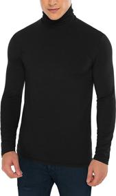 img 4 attached to 👔 Derminpro Men's Slim Fit Soft Turtleneck: Lightweight Long Sleeve Pullover T-Shirt for Style and Comfort