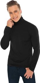 img 3 attached to 👔 Derminpro Men's Slim Fit Soft Turtleneck: Lightweight Long Sleeve Pullover T-Shirt for Style and Comfort