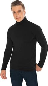 img 1 attached to 👔 Derminpro Men's Slim Fit Soft Turtleneck: Lightweight Long Sleeve Pullover T-Shirt for Style and Comfort