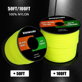 img 2 attached to WEREWOLVES 700lb Paracord: Type III 7 Strand 100% Nylon with 700 lb Tensile Strength - High-Quality Parachute Cord Spool