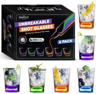 🍻 swooc - unbreakable shot glasses set (6 pack) - ultra-durable and colorful drinkware - 1.5oz reusable cups for indoor / outdoor fun - dishwasher-safe - compatible with dunzo logo