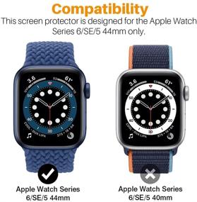 img 3 attached to 📱 Окончательная защита для Apple Watch Series 6 SE Series 5 44MM: LK 8 Pack Максимальный защитный экран - самовосстанавливающийся, без пузырьков, HD прозрачный гибкий TPU пленка.