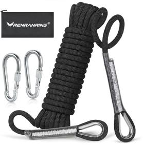 img 4 attached to 🧗 32FT/64FT/96FT RENRANRING Static Rock Climbing Rope - Ideal Outdoor Climbing Rope for Ice Climbing, Fire Rescue, Parachute Rope & Escape Equipment