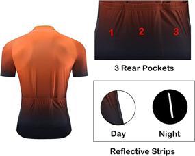 img 2 attached to 🚴 Men's Quick-Dry Cycling Jersey | Short Sleeve MTB Top with 3 Rear Pockets | Mountain Bike Shirt for a Comfy Ride