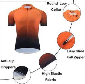 img 1 attached to 🚴 Men's Quick-Dry Cycling Jersey | Short Sleeve MTB Top with 3 Rear Pockets | Mountain Bike Shirt for a Comfy Ride